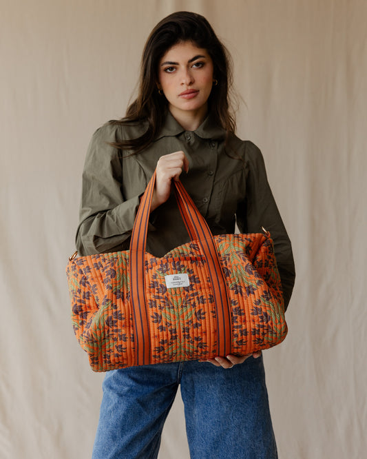 Tangerine Garden Duffle Bag