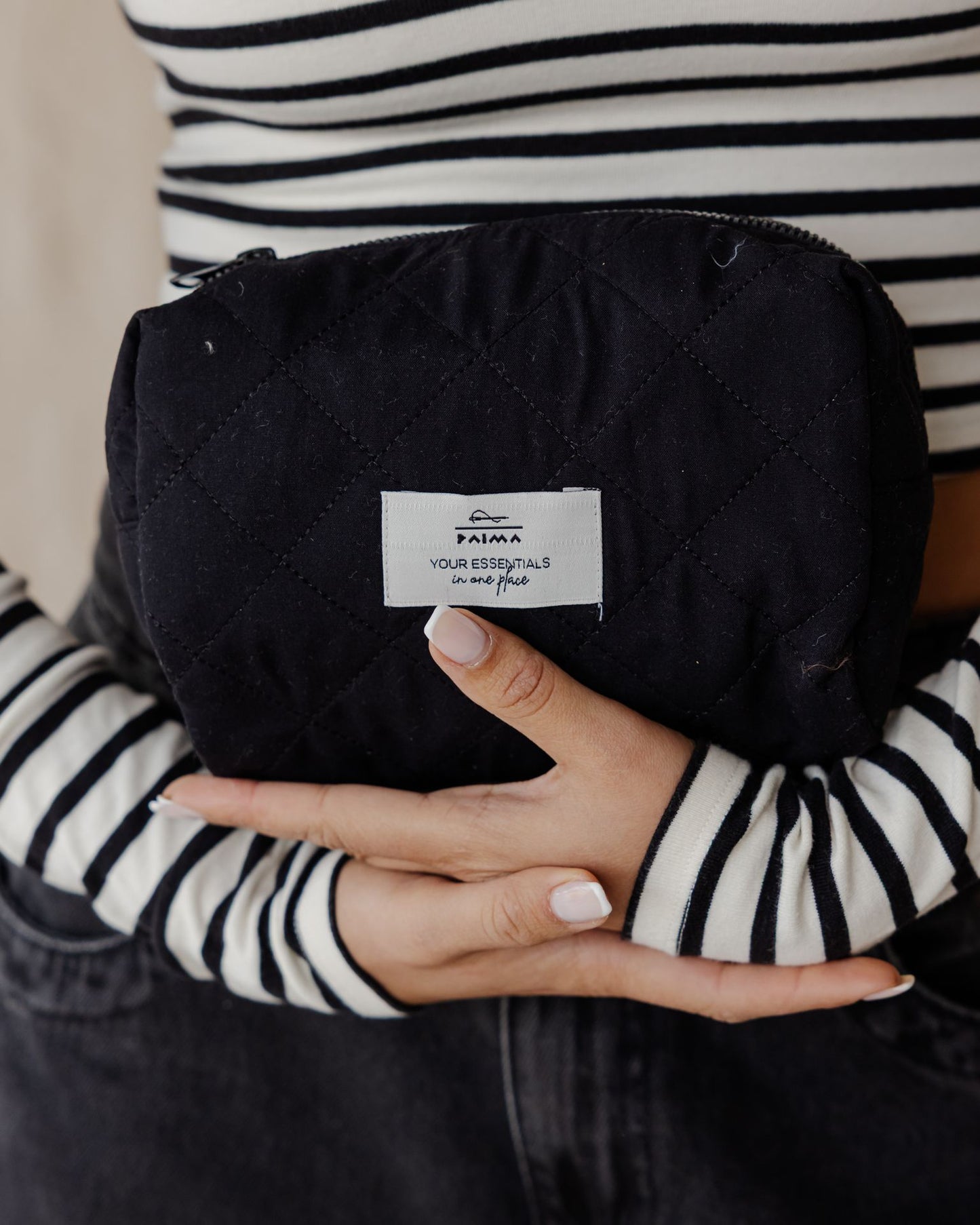 Black Essential Makeup Pouch