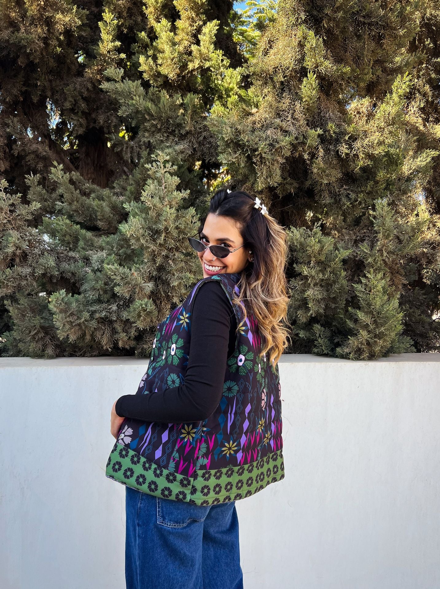 Botanical Garden Reversible Vest Navy