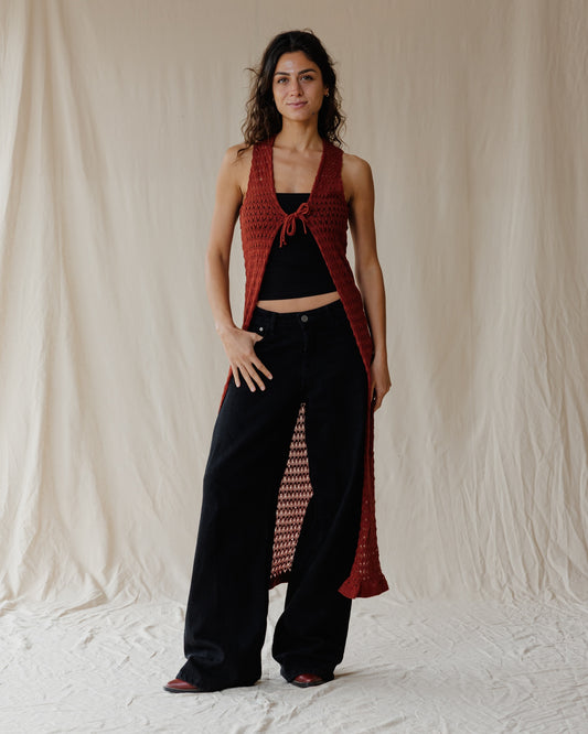 Sunset Trico Brick Cardigan