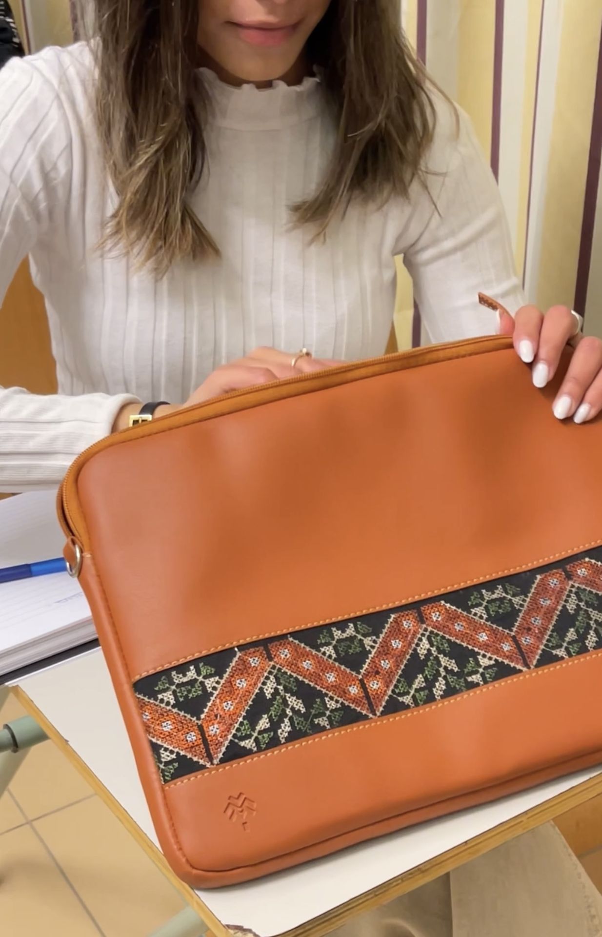 Havane X Green Etamine Laptop Sleeve