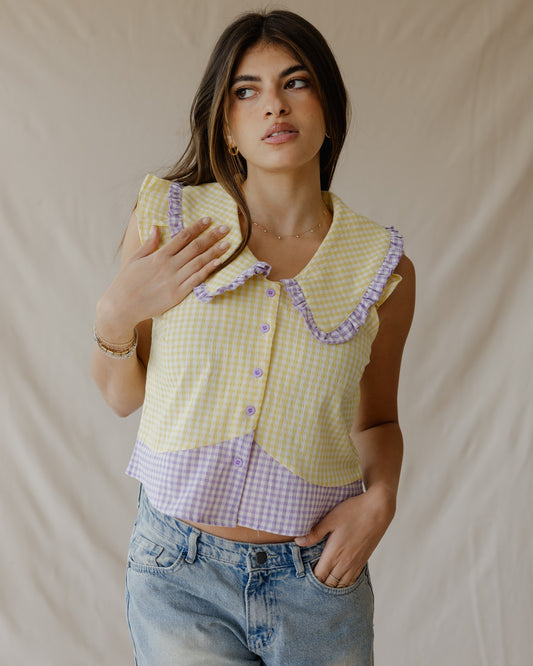 Pastel Picnic Yellow Shirt