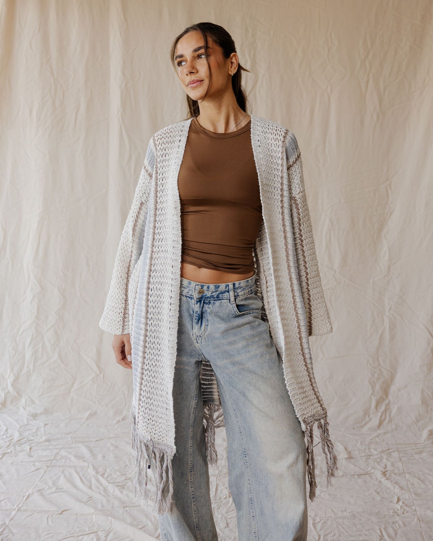 Frost Fringe Cardigan