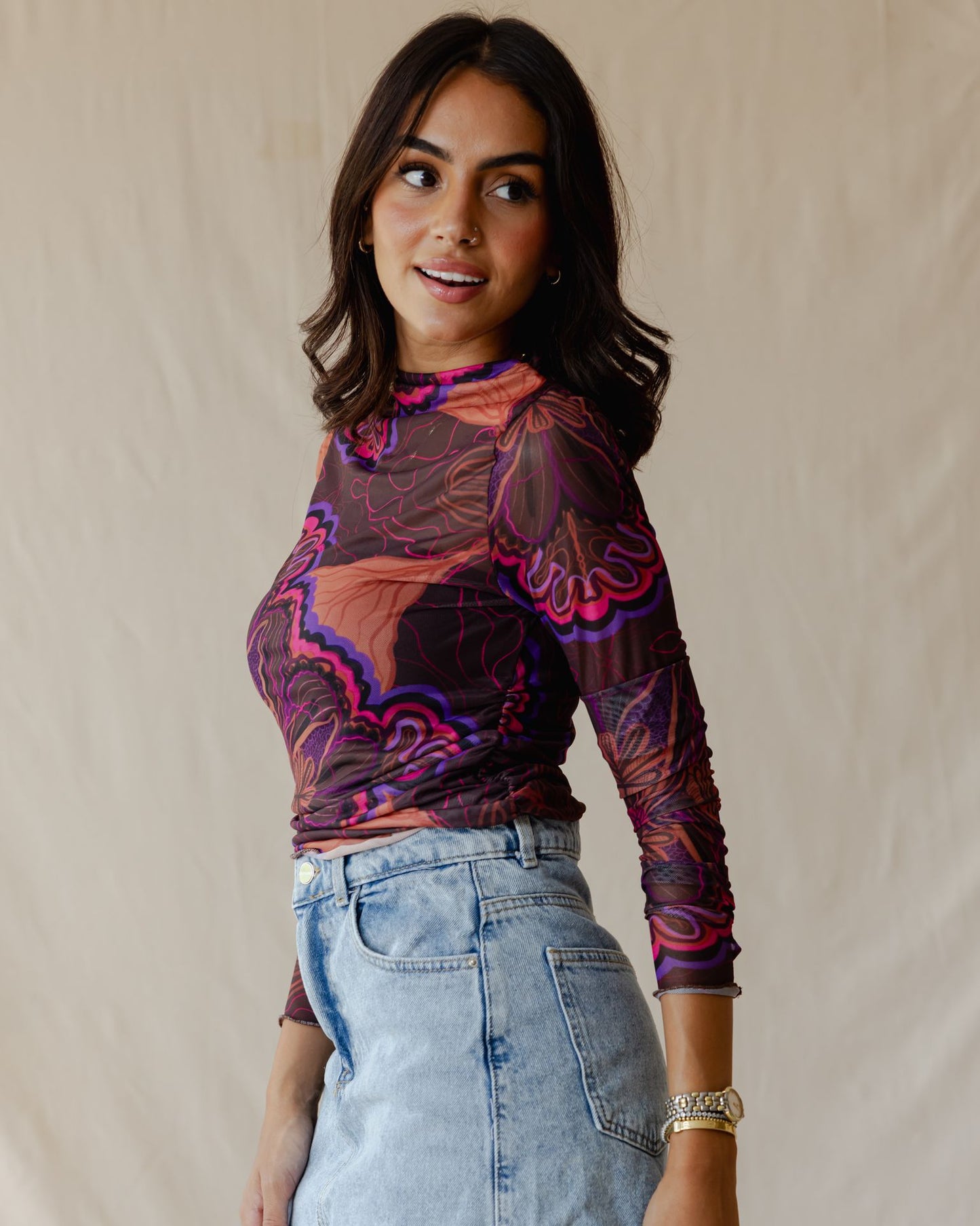 Daydream Bloom Mesh Top