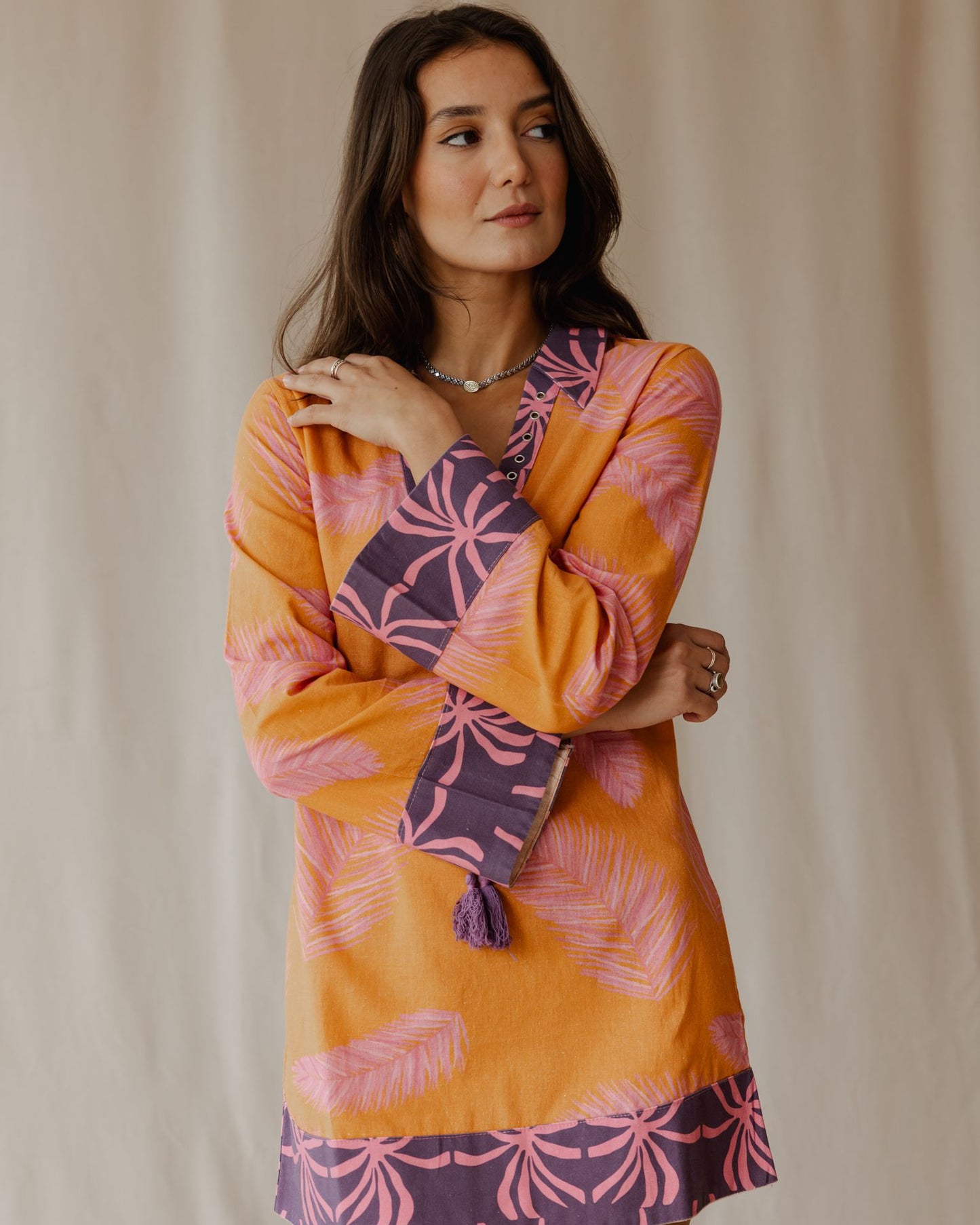 Palmira in Orange Dress