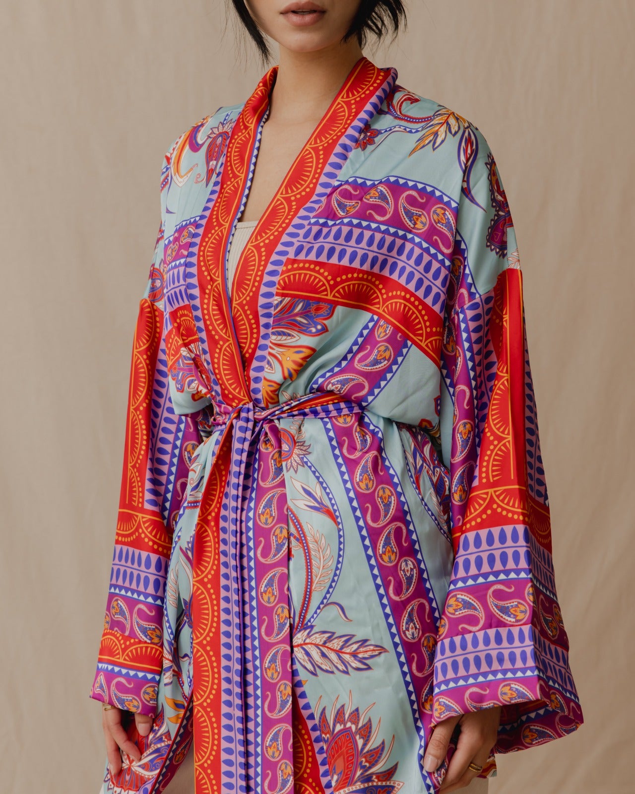 Pinnata Kimono In Sky Blue