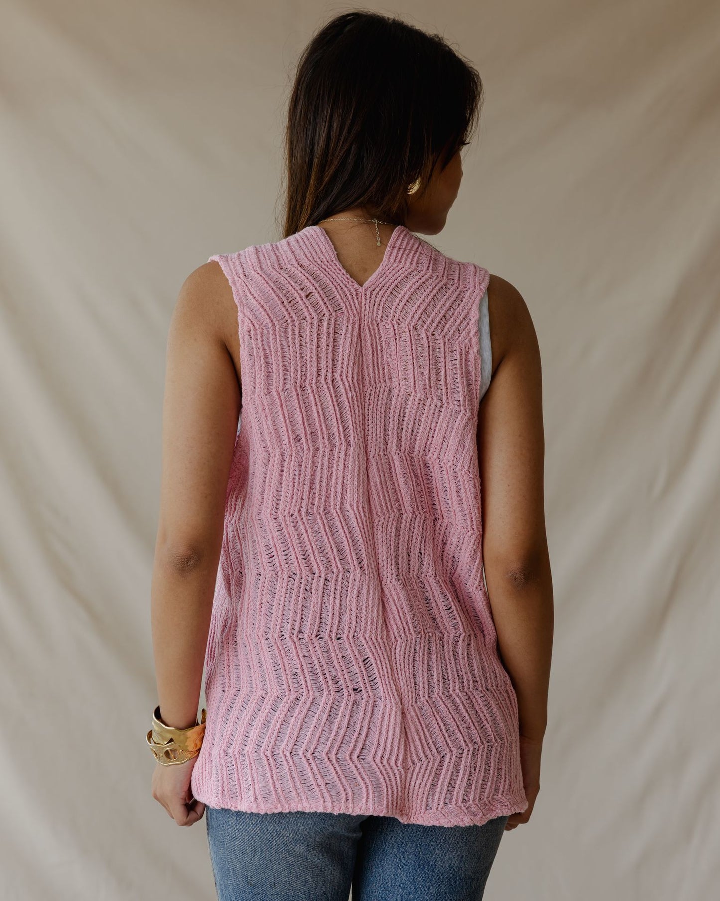 Waveline Vest Pink