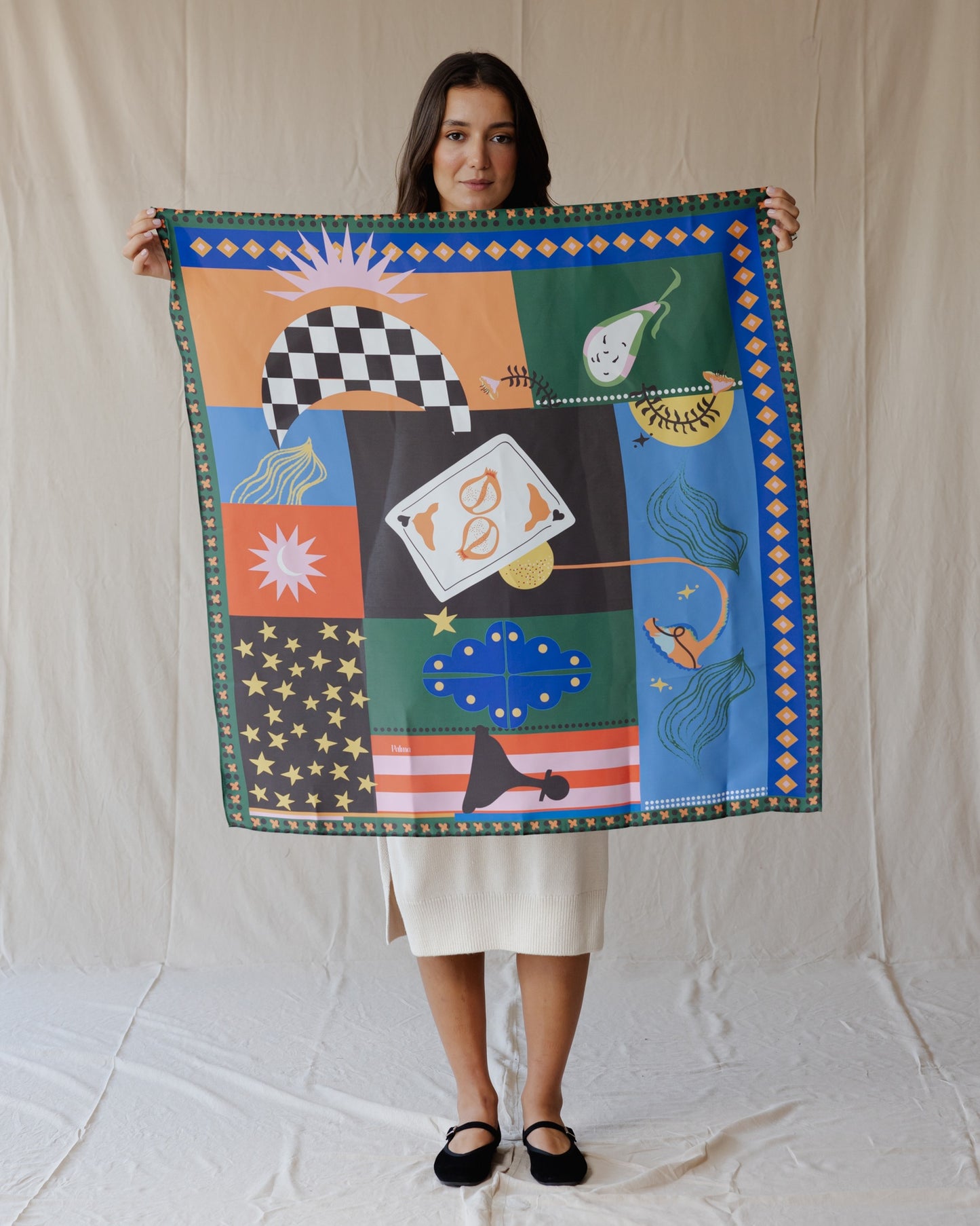 Game Night In Dark Wrap Scarf