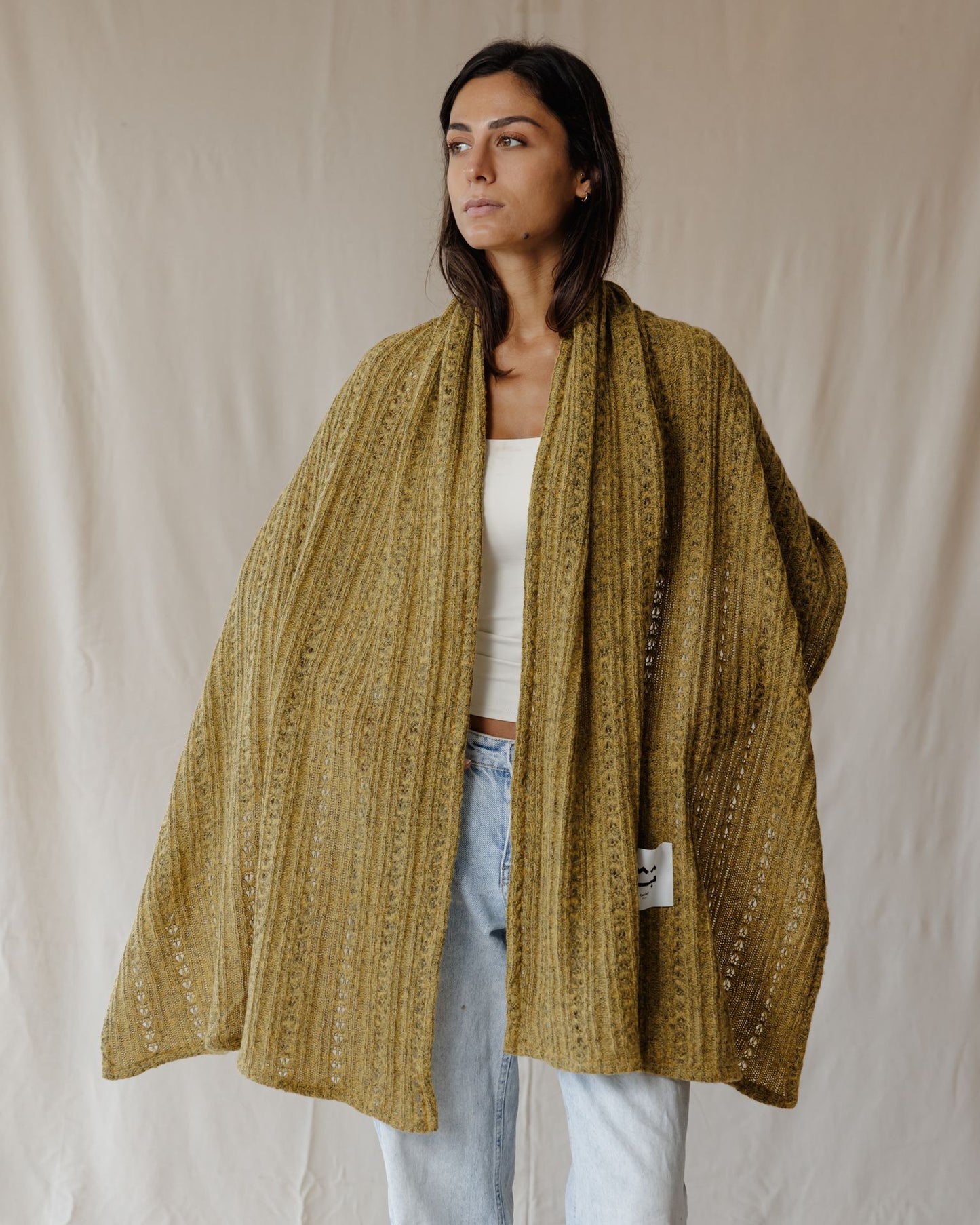 The Textured Mustard Scarf