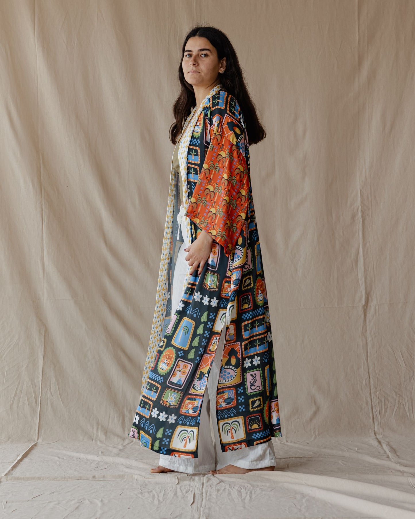 Rooted Legacy Satin Kimono