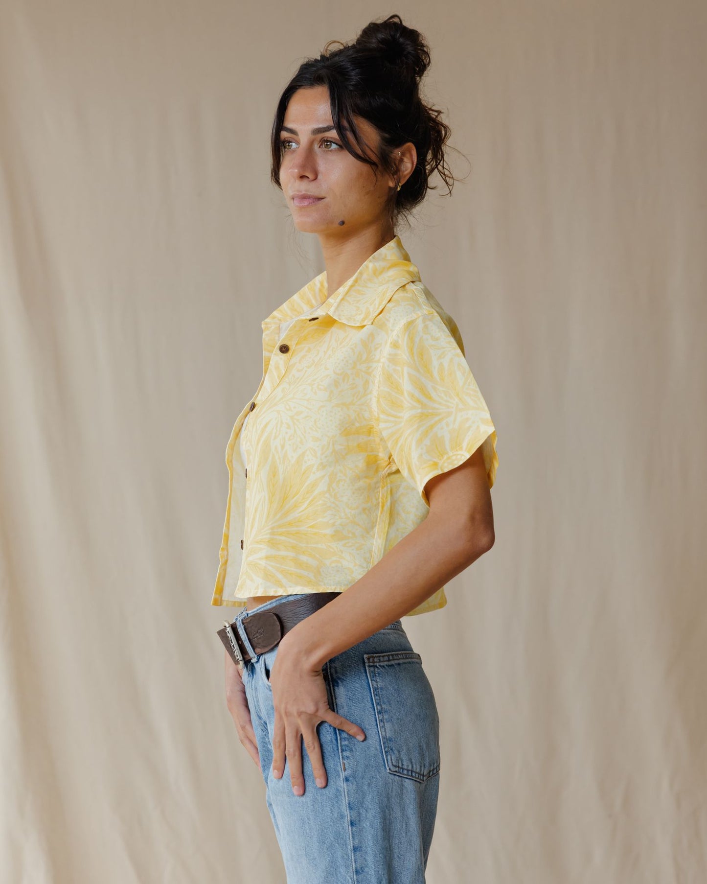 Antique Bloom Shirt In Butter Yellow