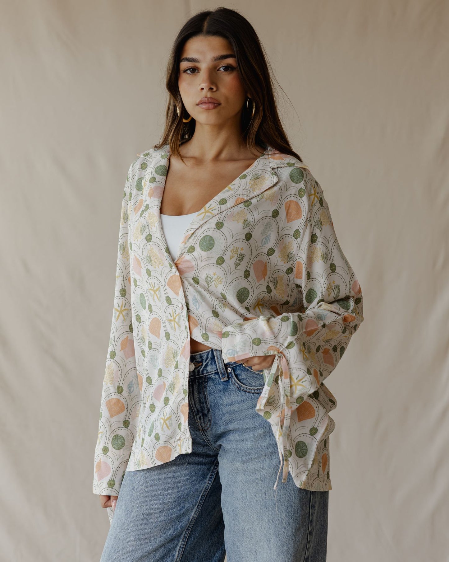 Seaside Garden Shirt Beige
