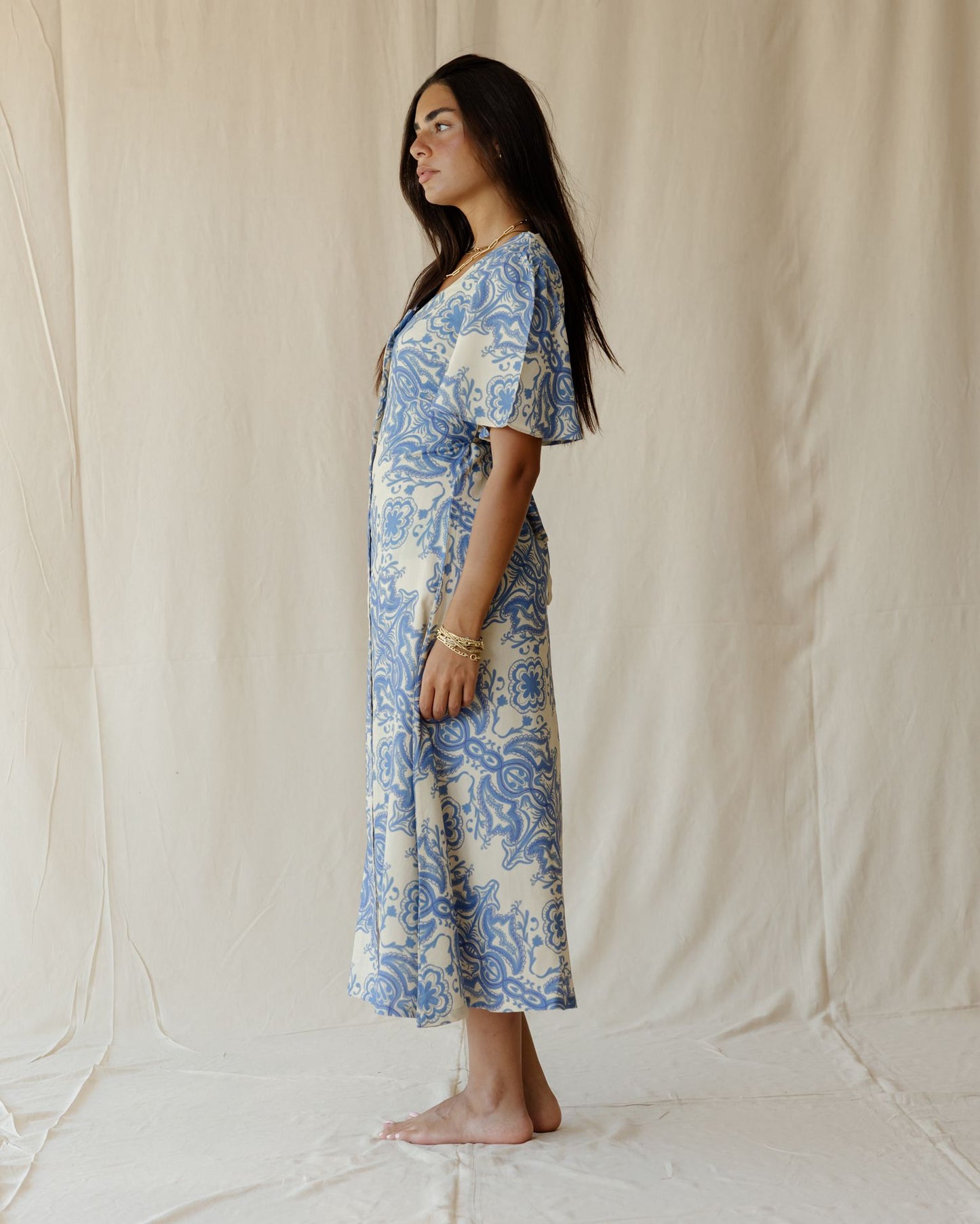 Azure Reverie Dress In Blue