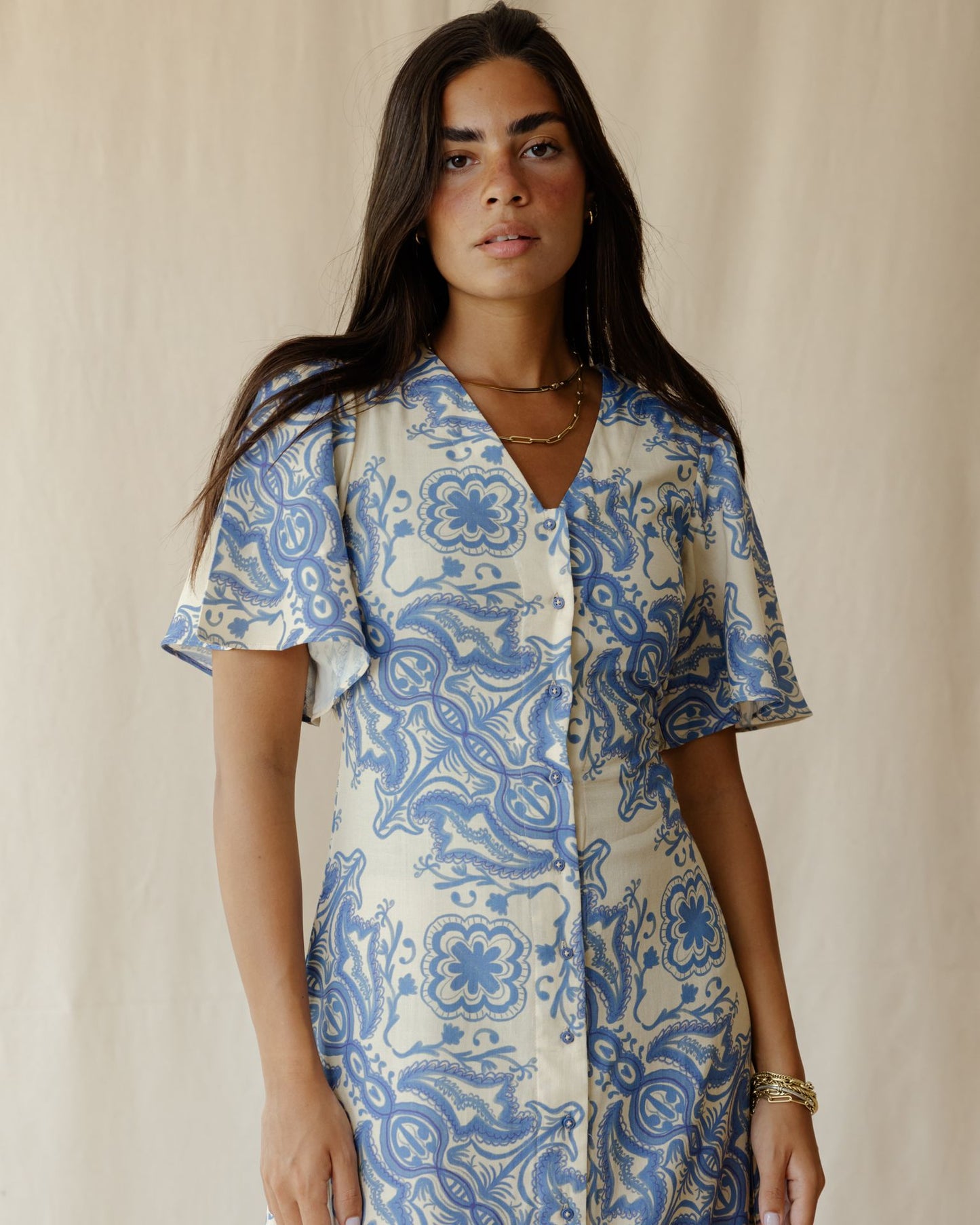 Azure Reverie Dress In Blue