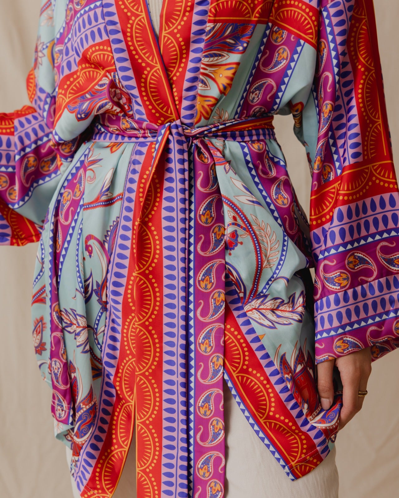Pinnata Kimono In Sky Blue