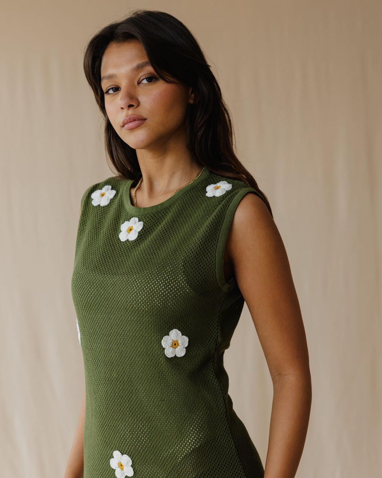 Olive Daisy Drift Dress