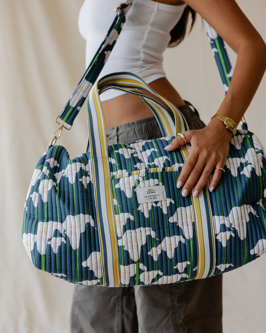 Midnight Lily Duffle Bag
