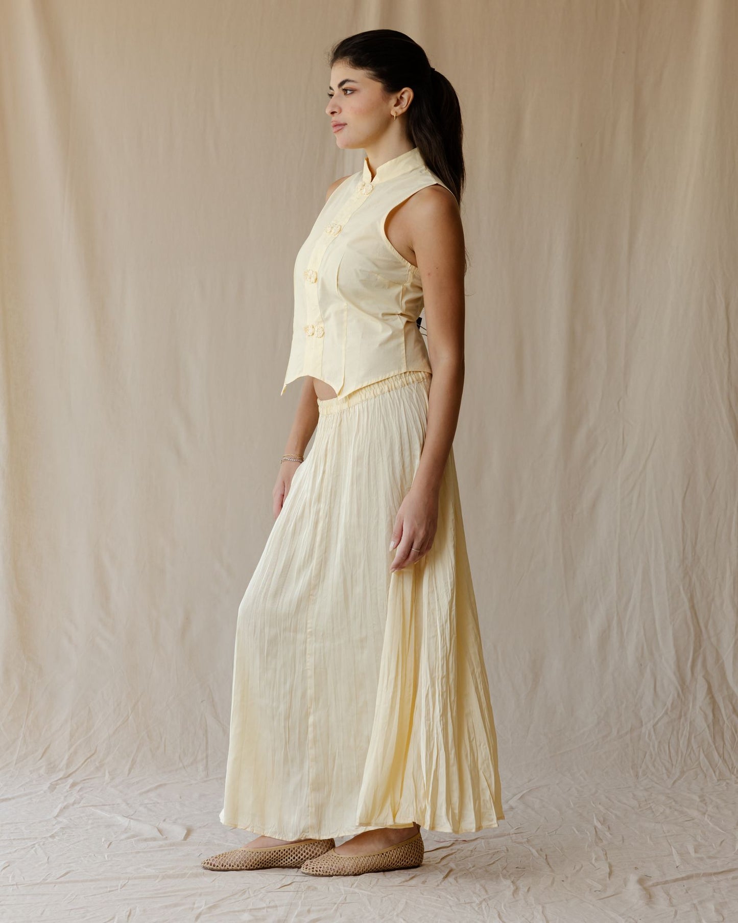 Empress Knot Butter Yellow Vest