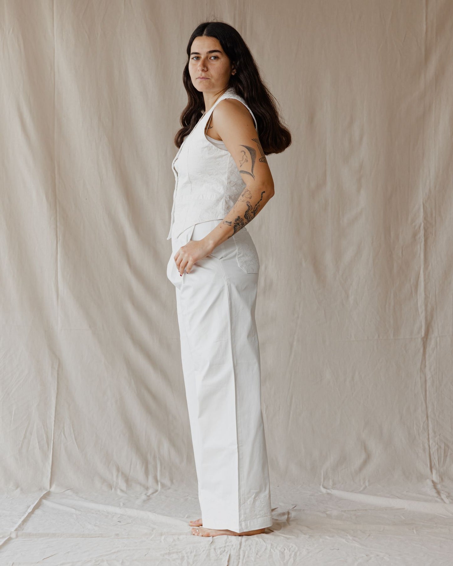 Pomegranate Embroidered Set Off-White