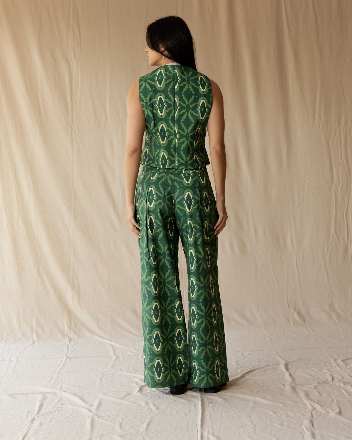 Moons Cotton Pants Green