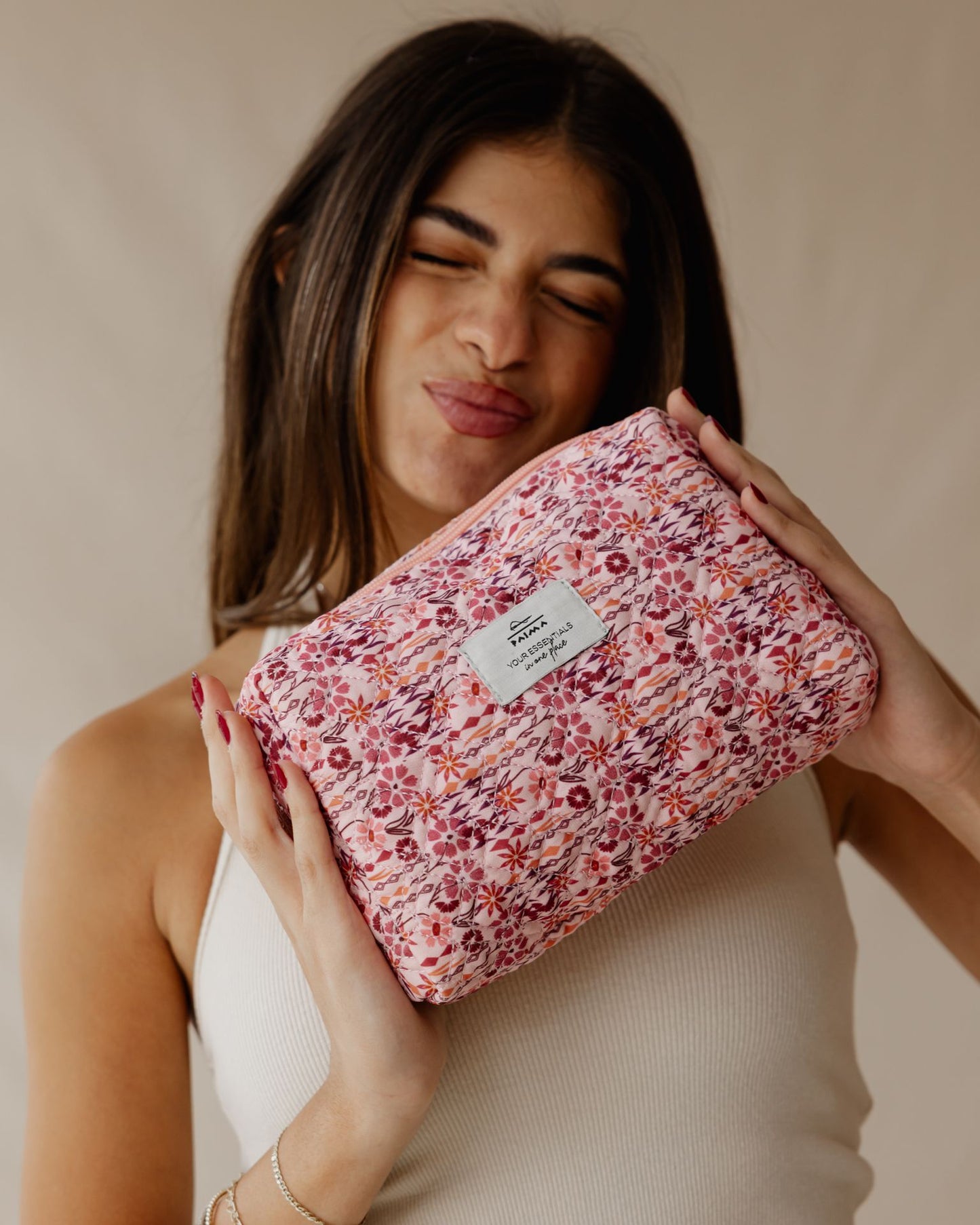 Pink Garden Makeup Bag