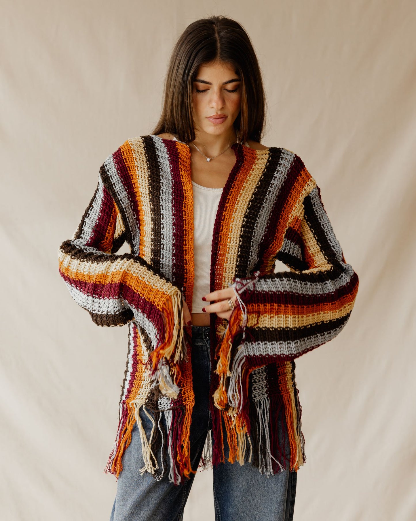 كارديجان خريفي محبوك