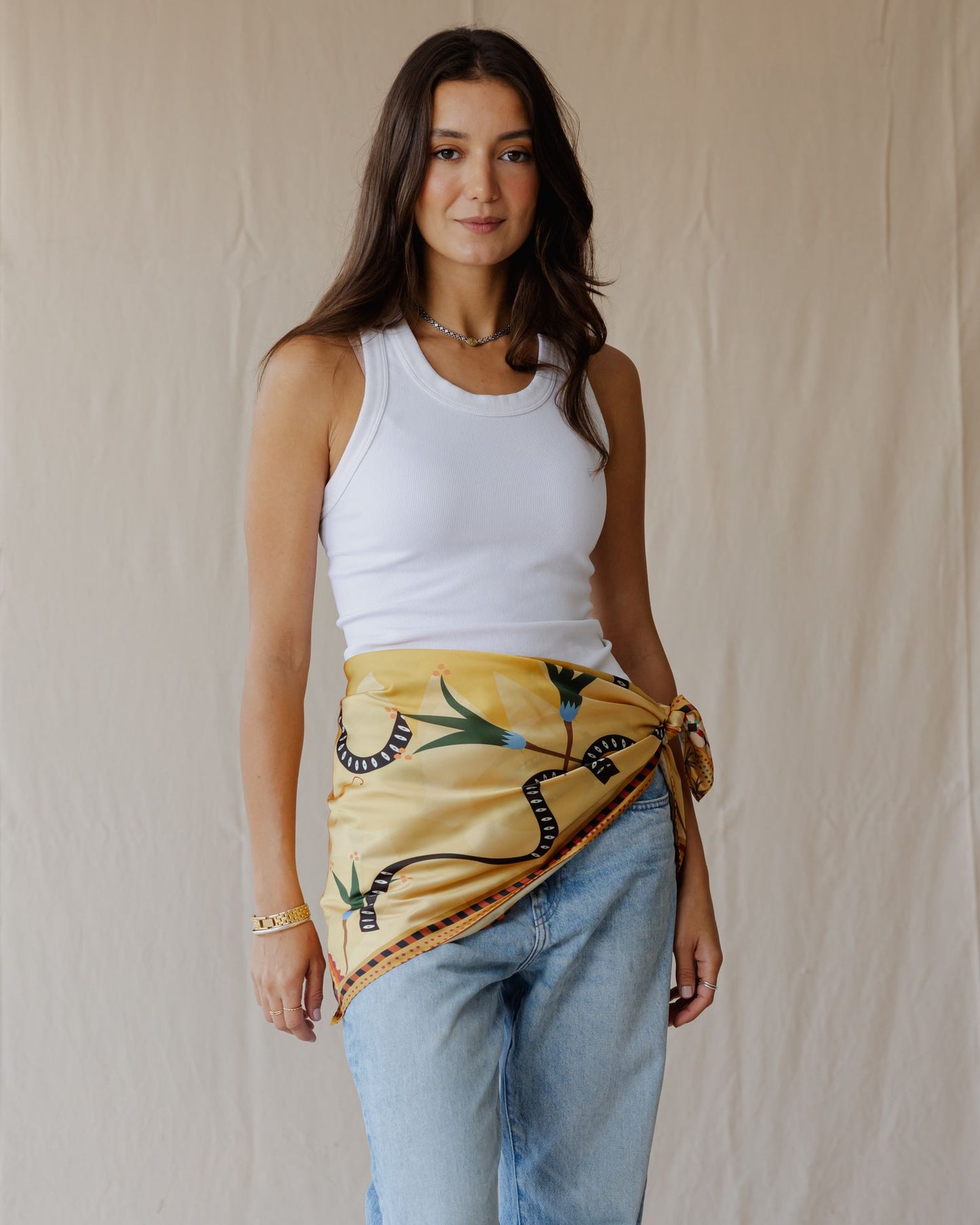 Wild Cats In Desert Hues Wrap Scarf