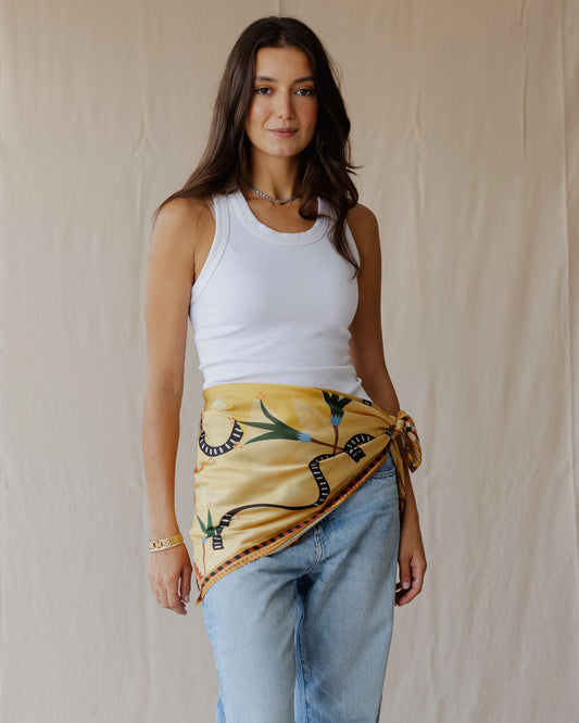 Wild Cats In Desert Hues Wrap Scarf