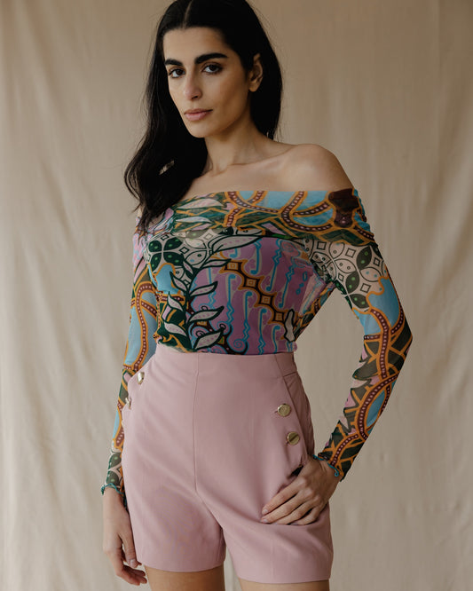 Emerald Oasis Mesh Top