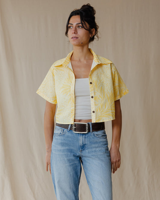 Antique Bloom Shirt In Butter Yellow