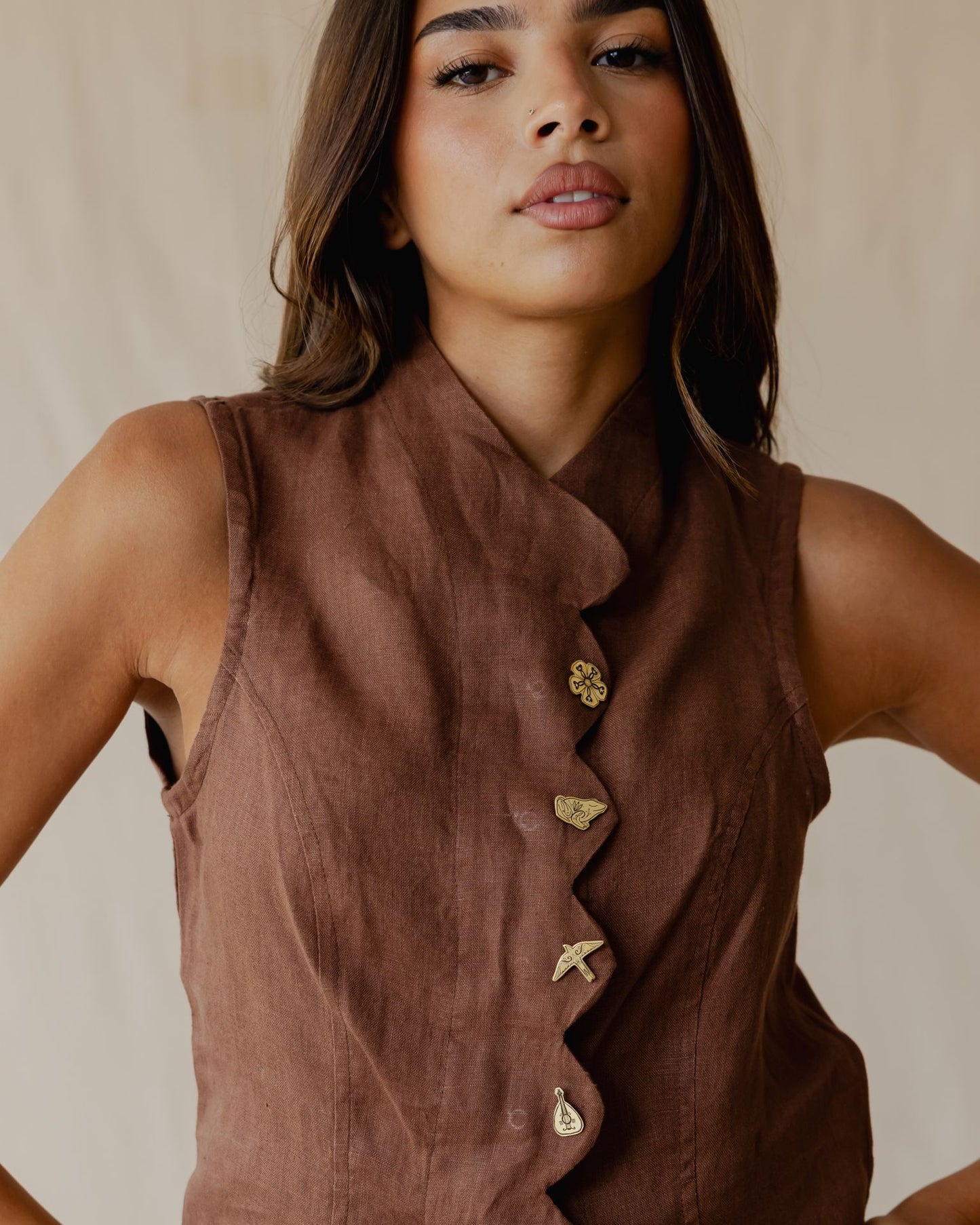 Rooted Brown Vest