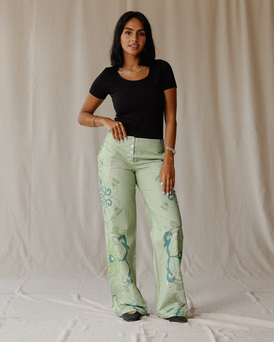 Sage Petal Muse Linen Pants