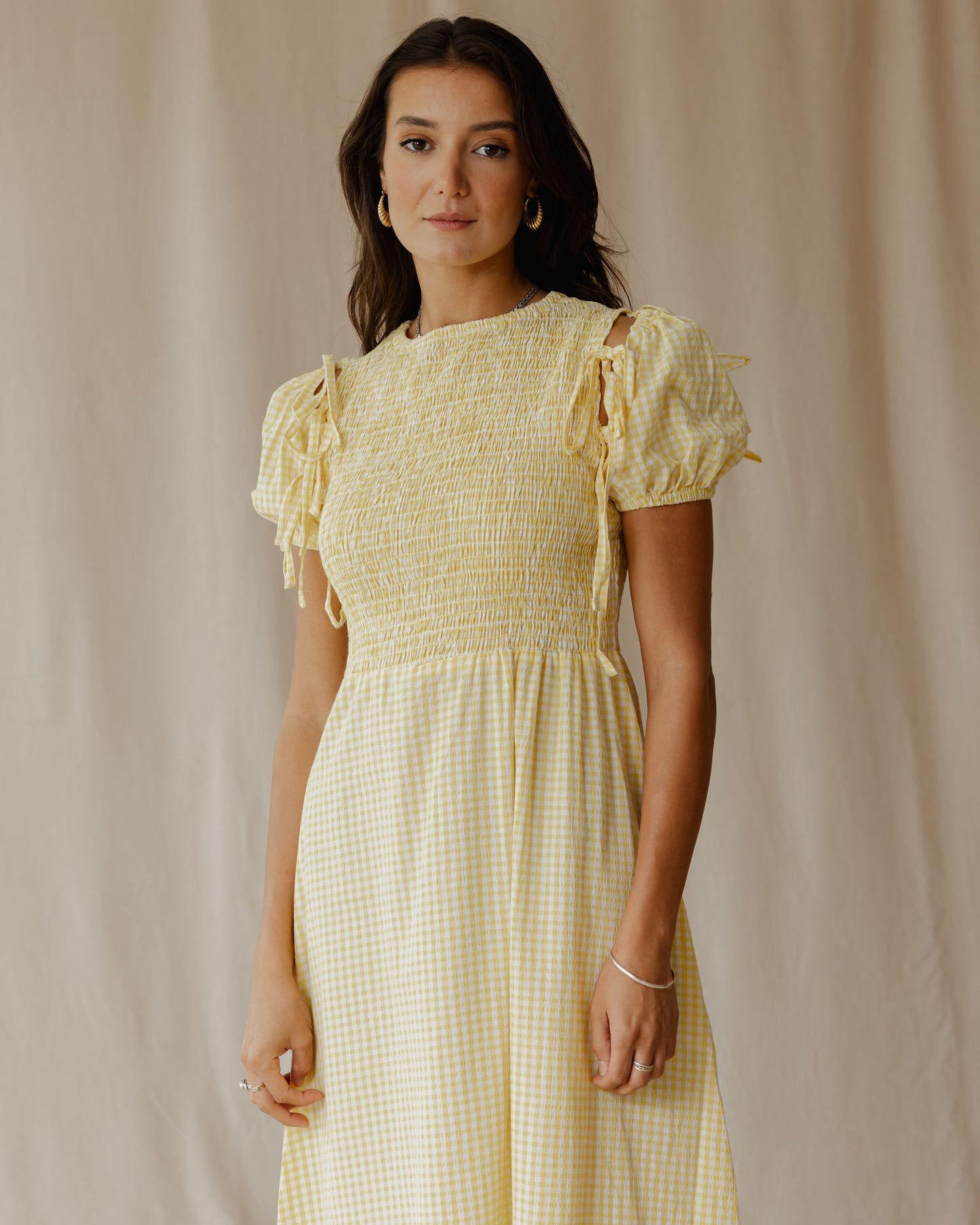 Pastel Picnic Yellow Dress