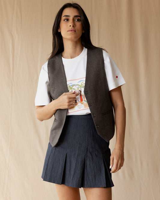 Luna Tailored Grey Vest