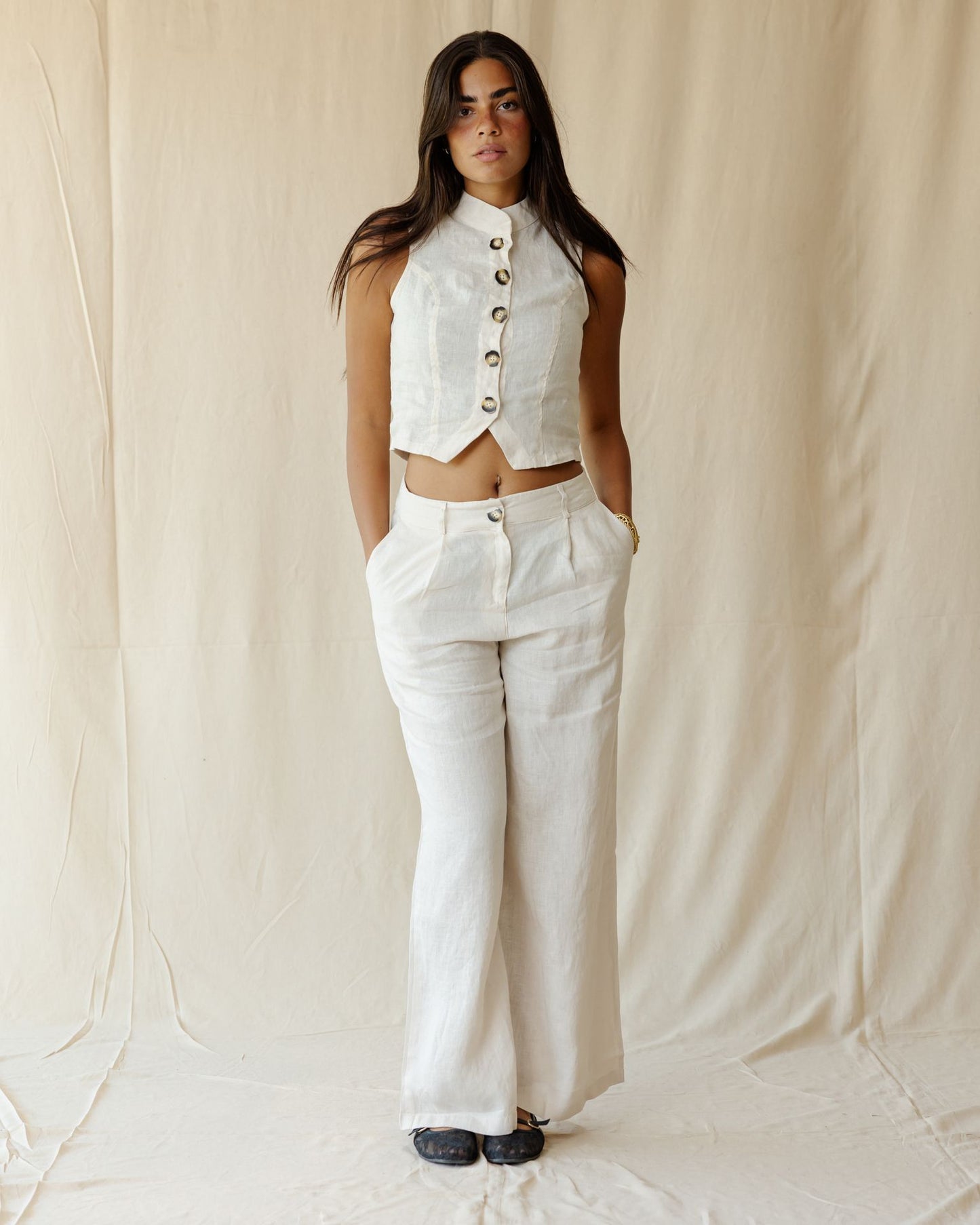 Elna Off-White Vest