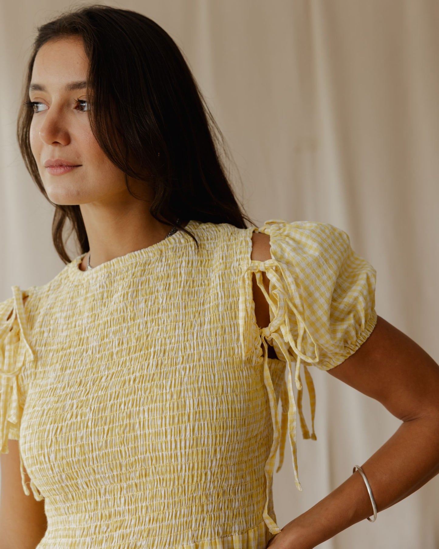 Pastel Picnic Yellow Dress