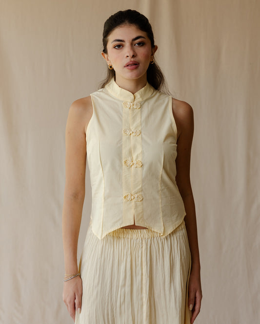 Empress Knot Butter Yellow Vest