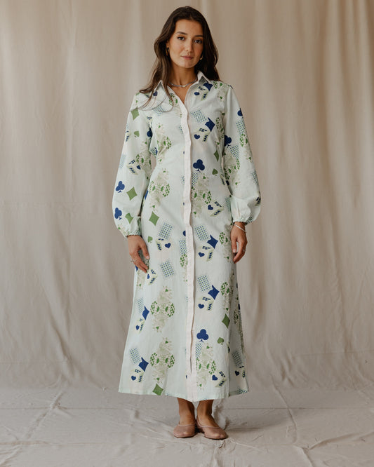 Hearts on Deck Linen Dress