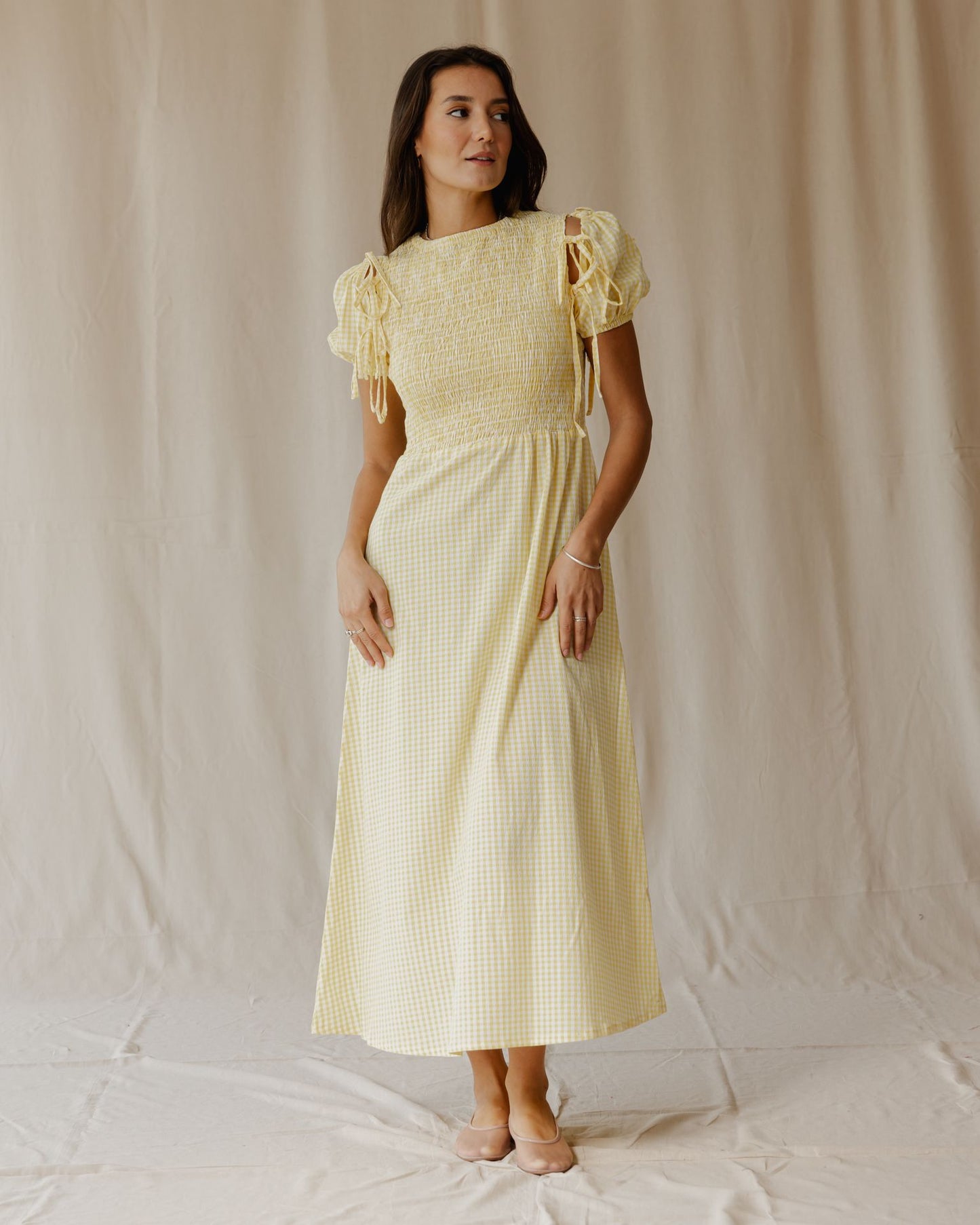Pastel Picnic Yellow Dress