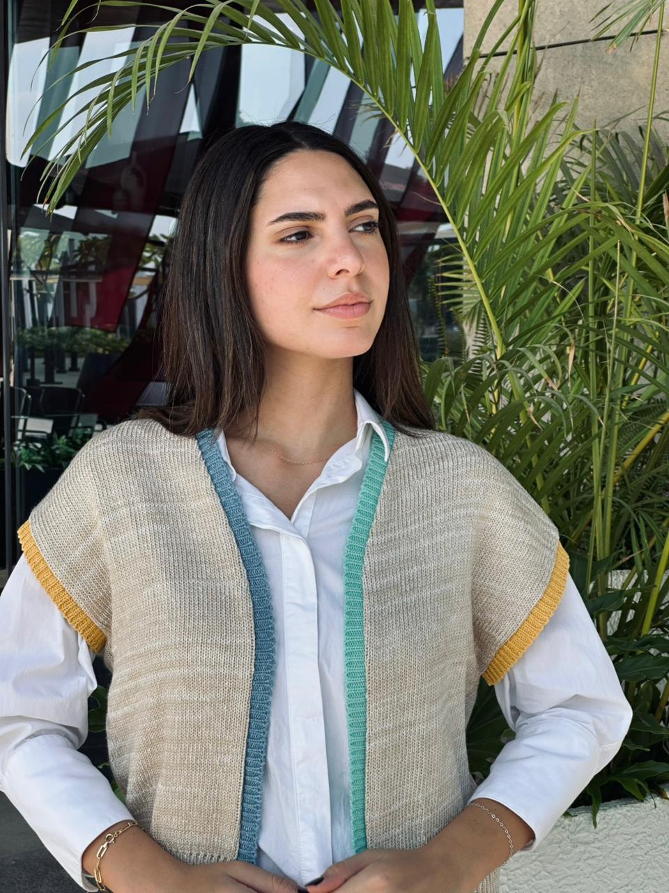 كارديجان محبوك بلون الباستيل