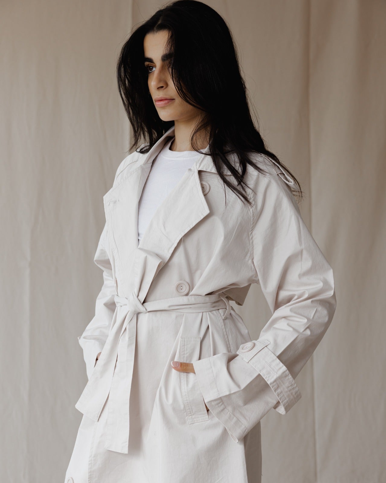 Relax Fit Trench Coat Beige
