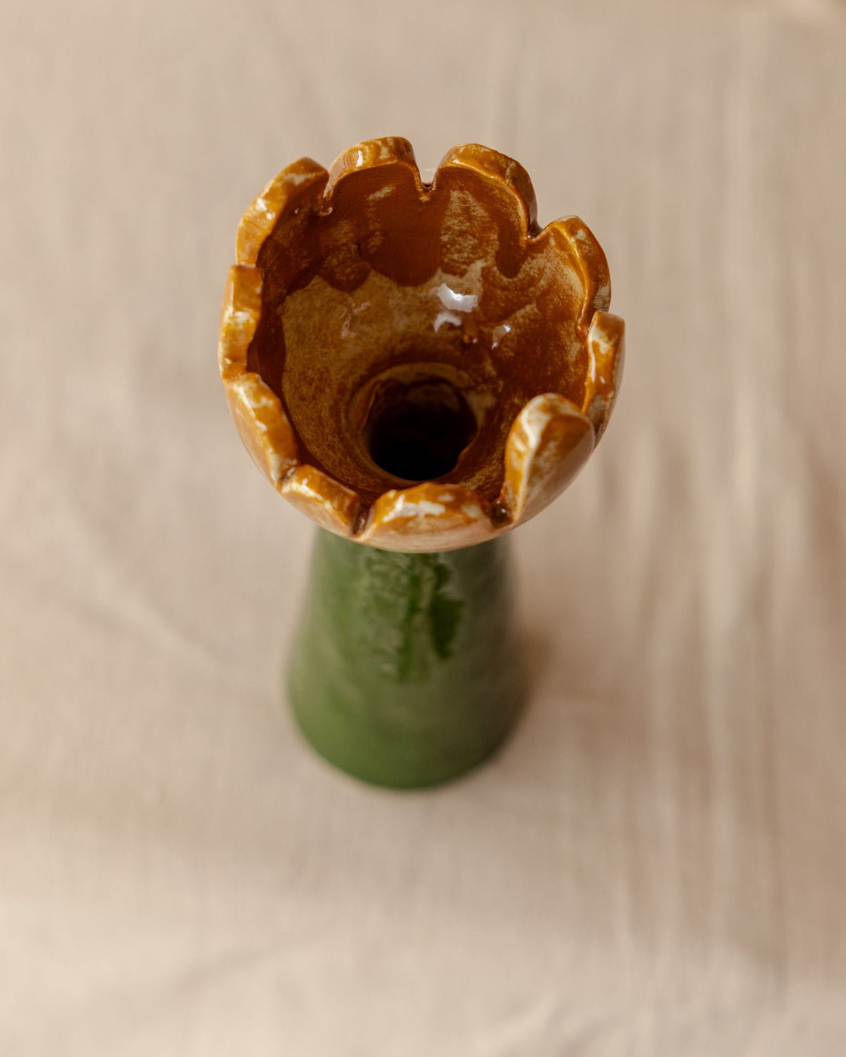 Aura Yellow Candle Holder