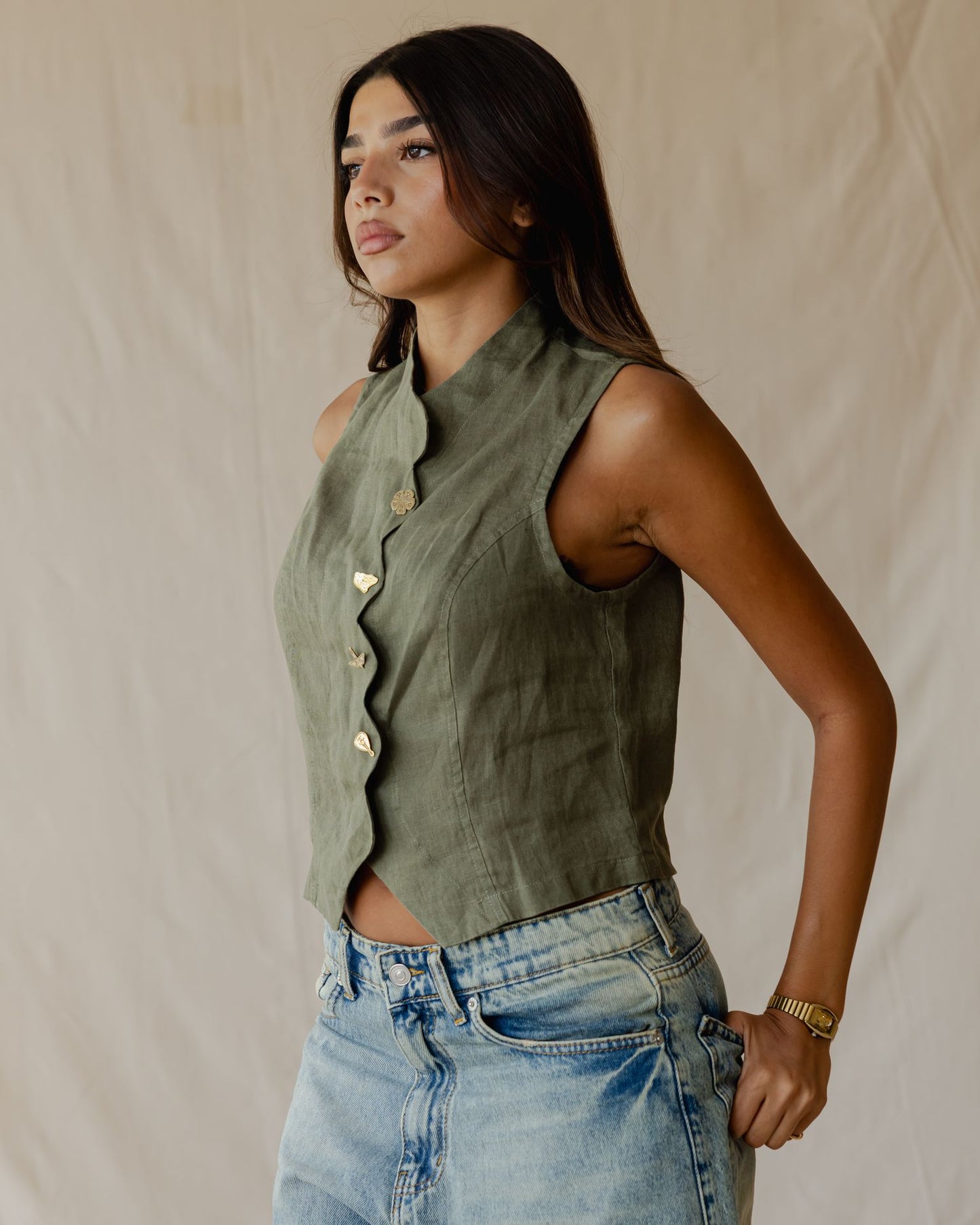 Rooted Olive Vest