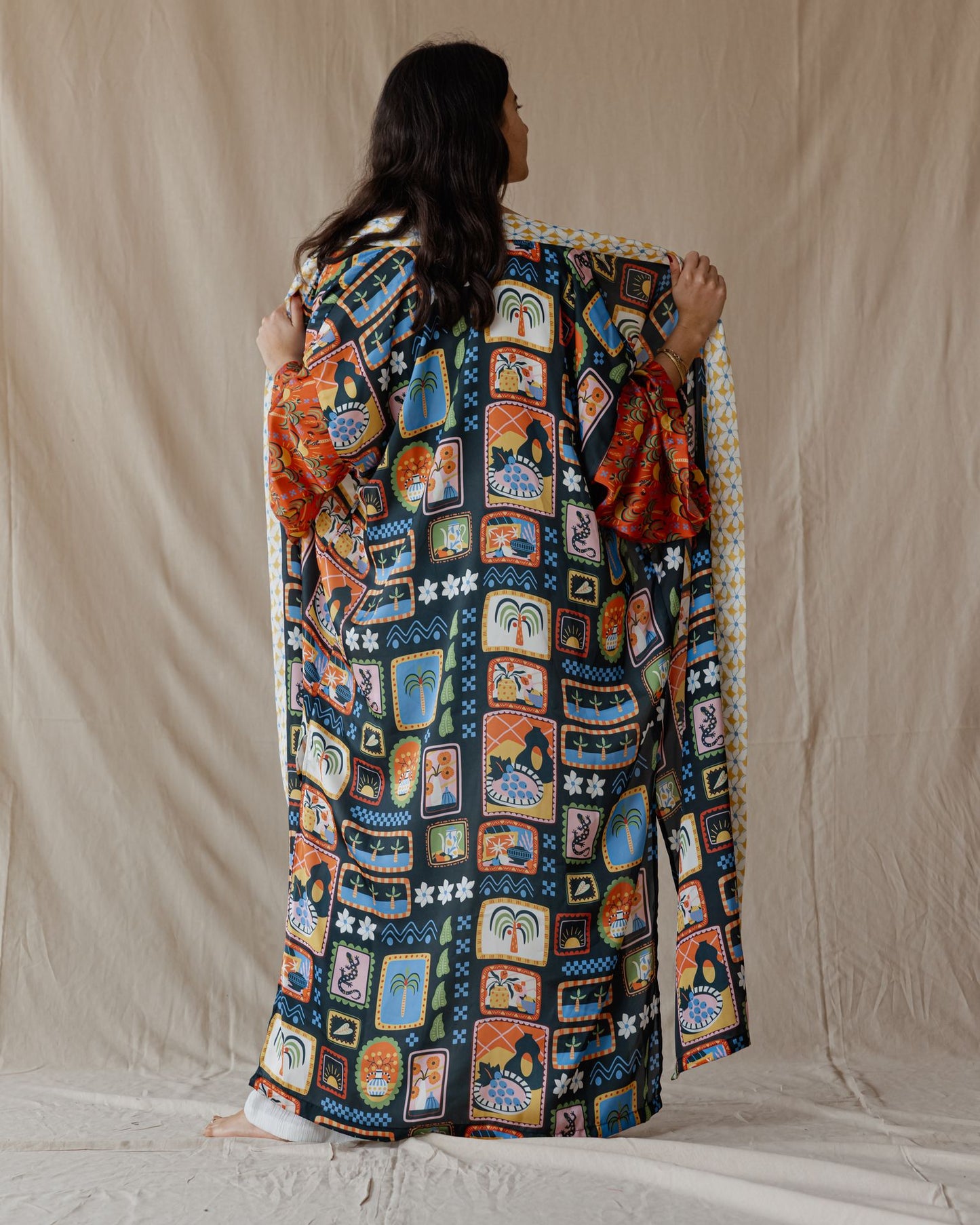 Rooted Legacy Satin Kimono