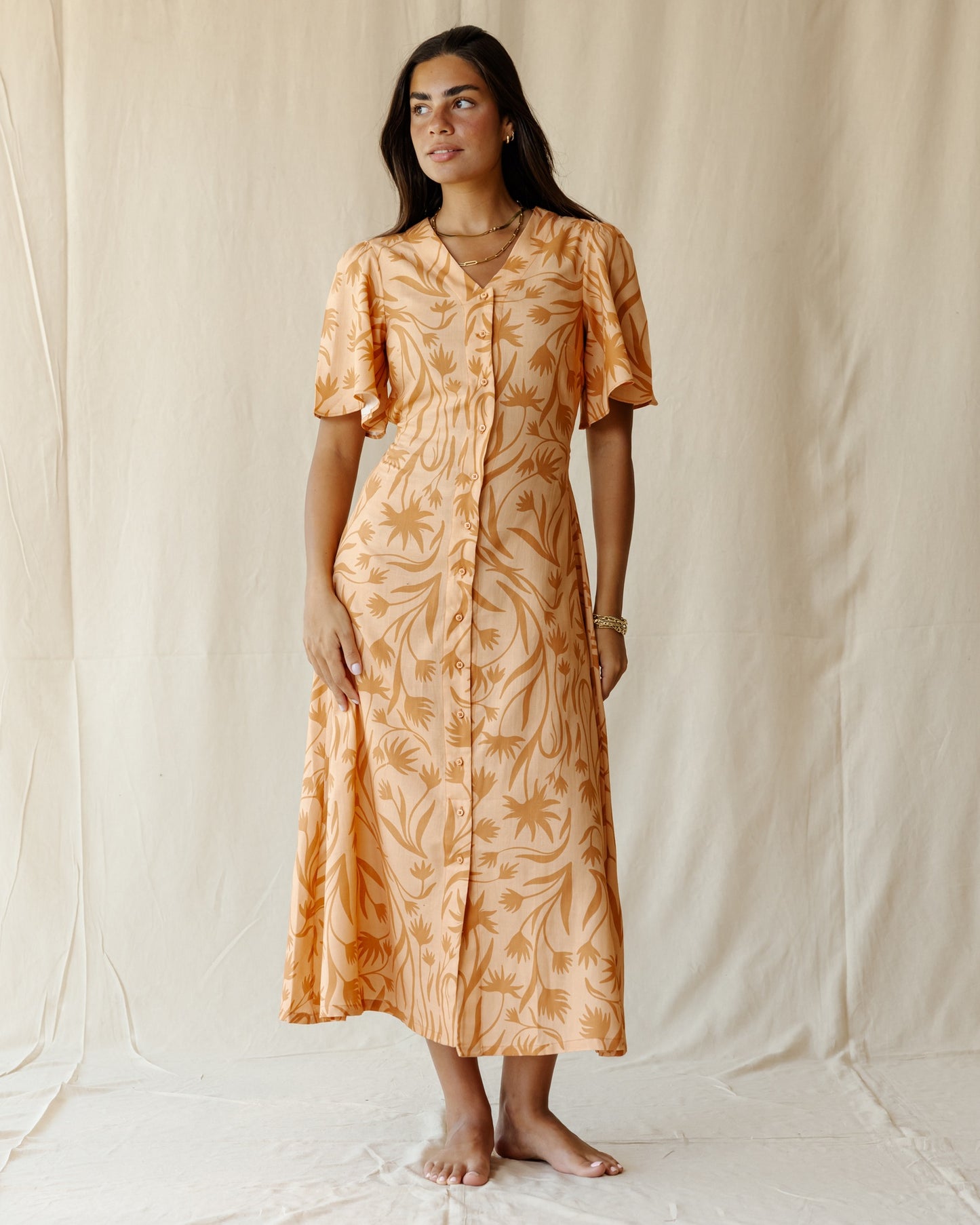 Wilderness Dress In Orange