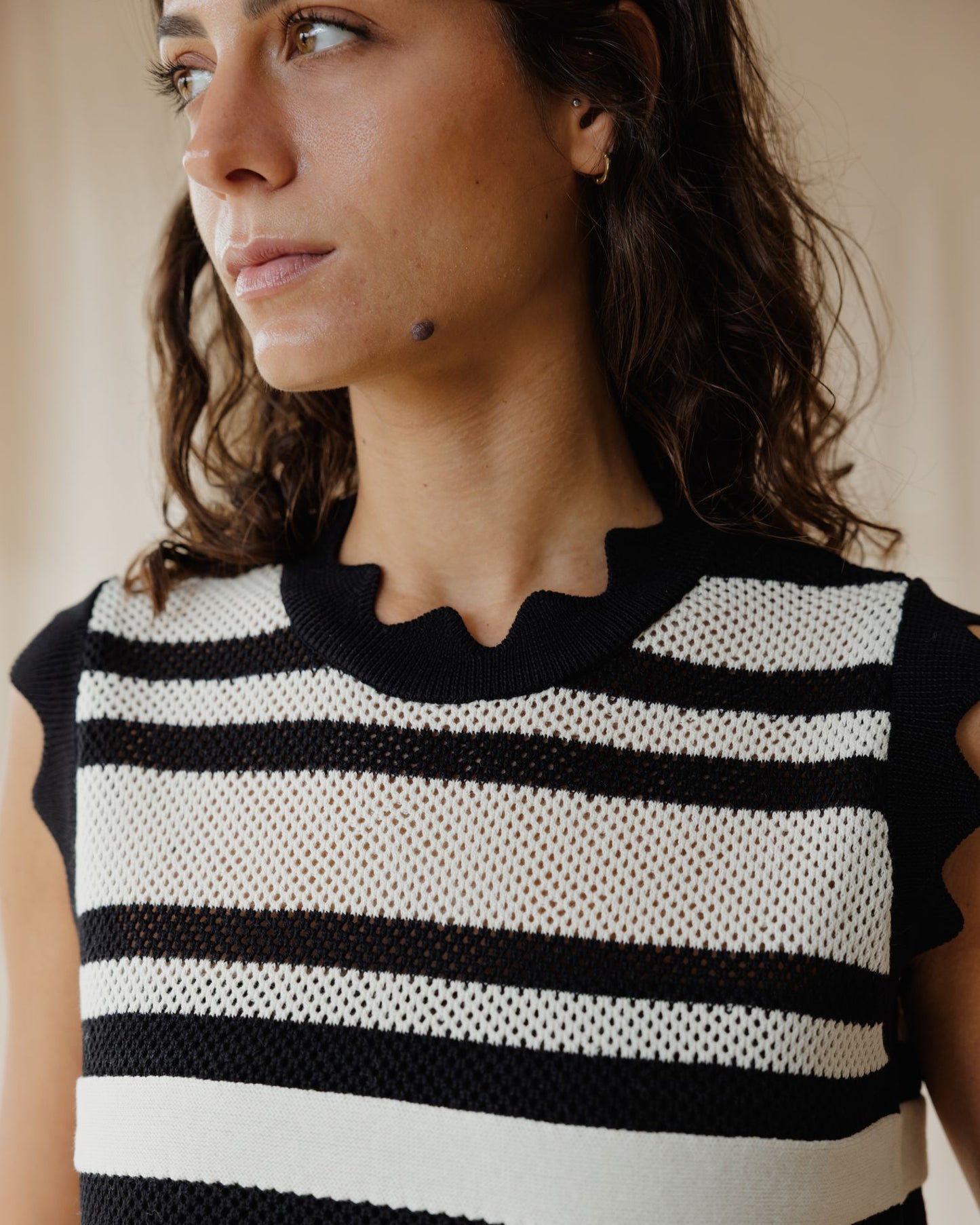 Onyx Swirl Knit Top