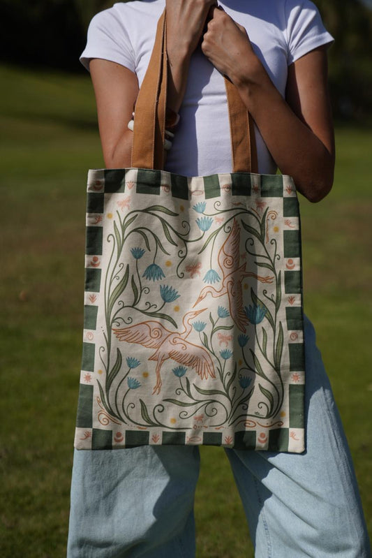 Feathered Souls Tote In Cream