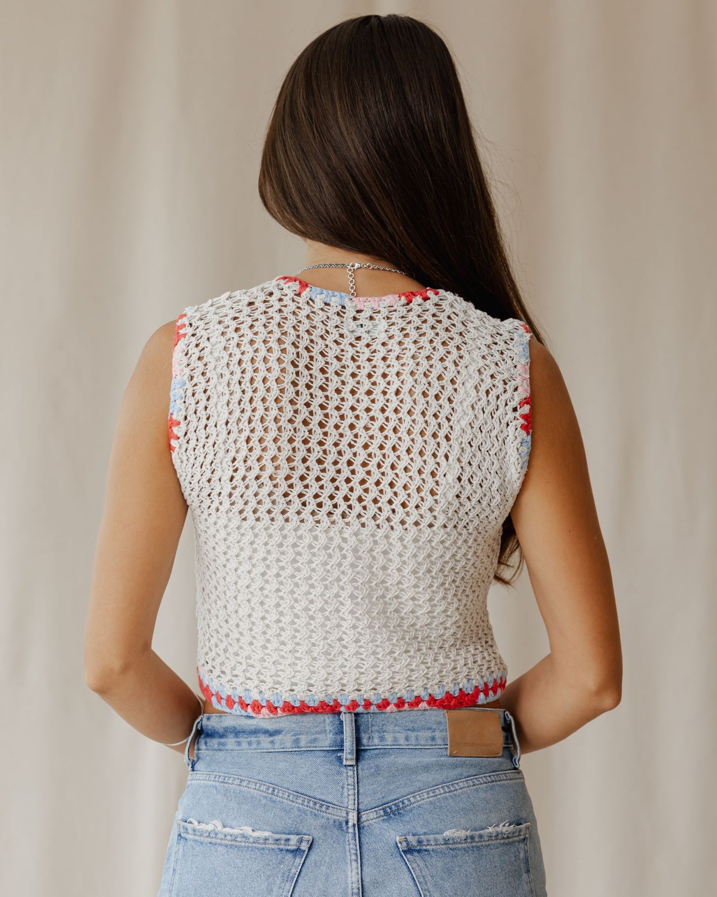 Palm Play Crochet Top