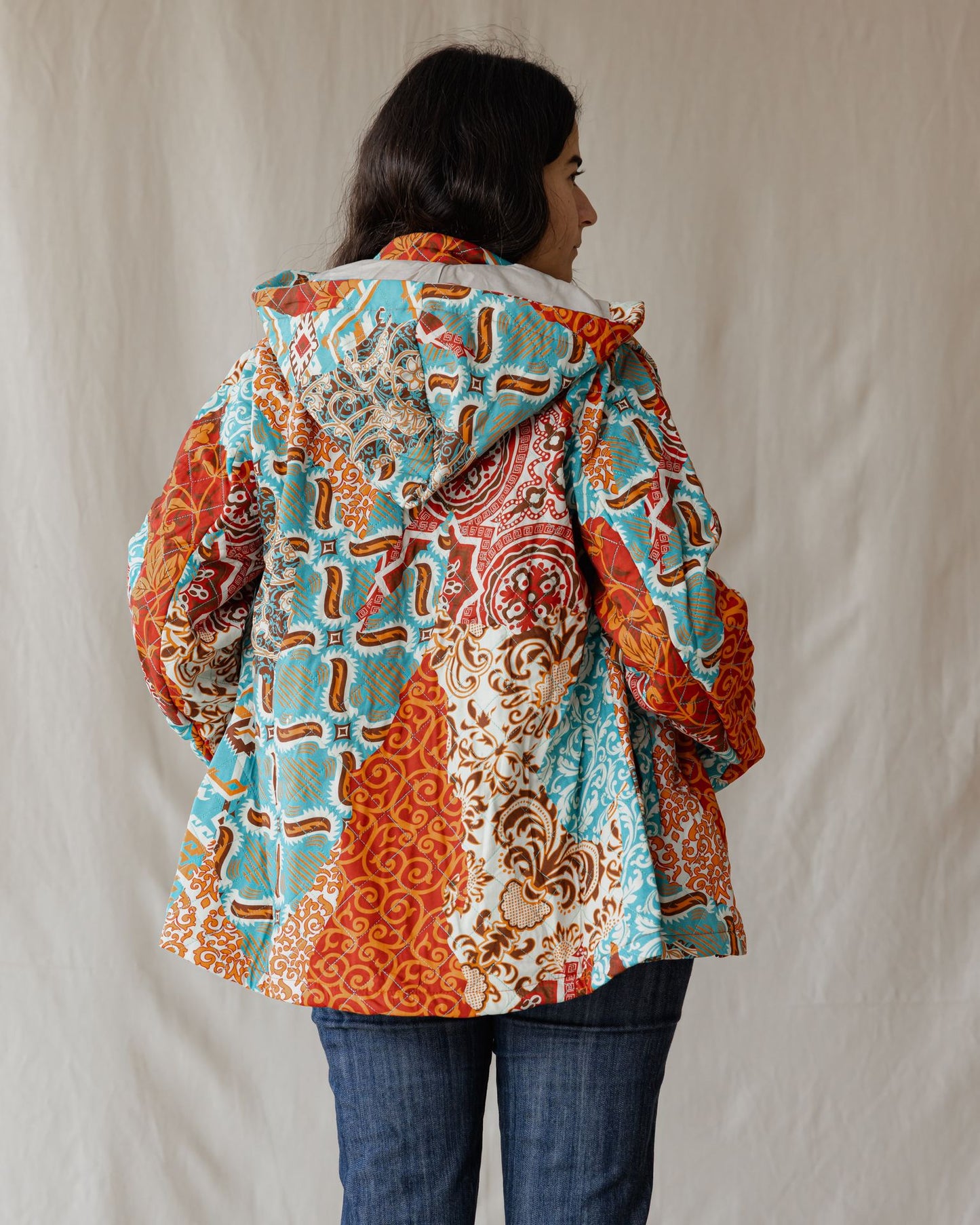Persian Mirage Jacket In Turquoise