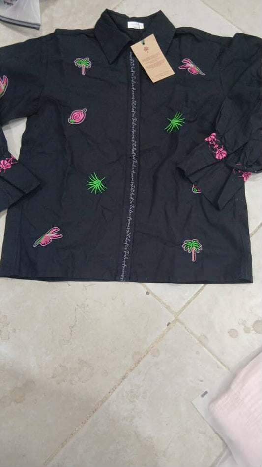 The Artisan Embroidered Black Shirt